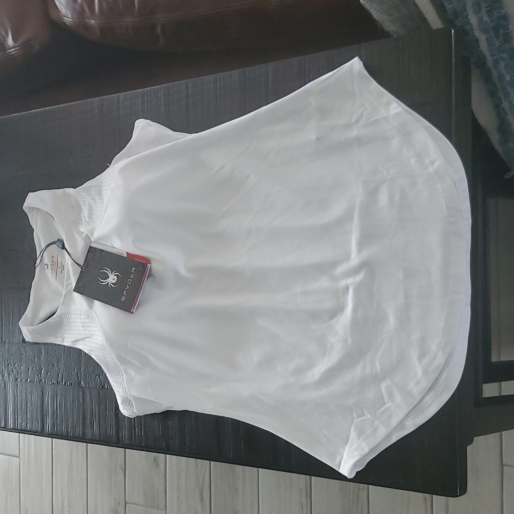 Spyder White Racerback Tank Top